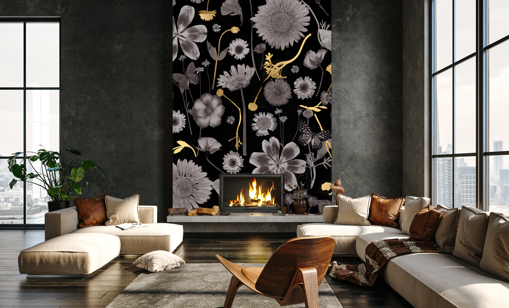 Black & Gold Summer Wallpaper