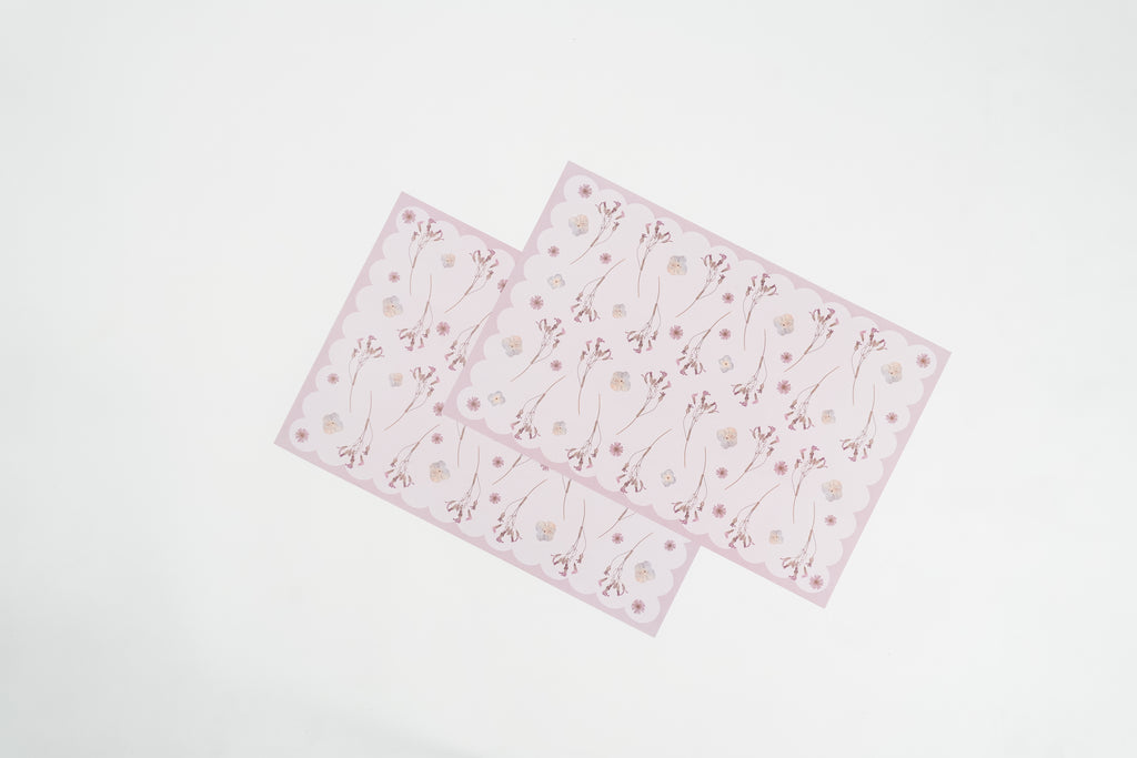 Blush Stems Paper Placemats
