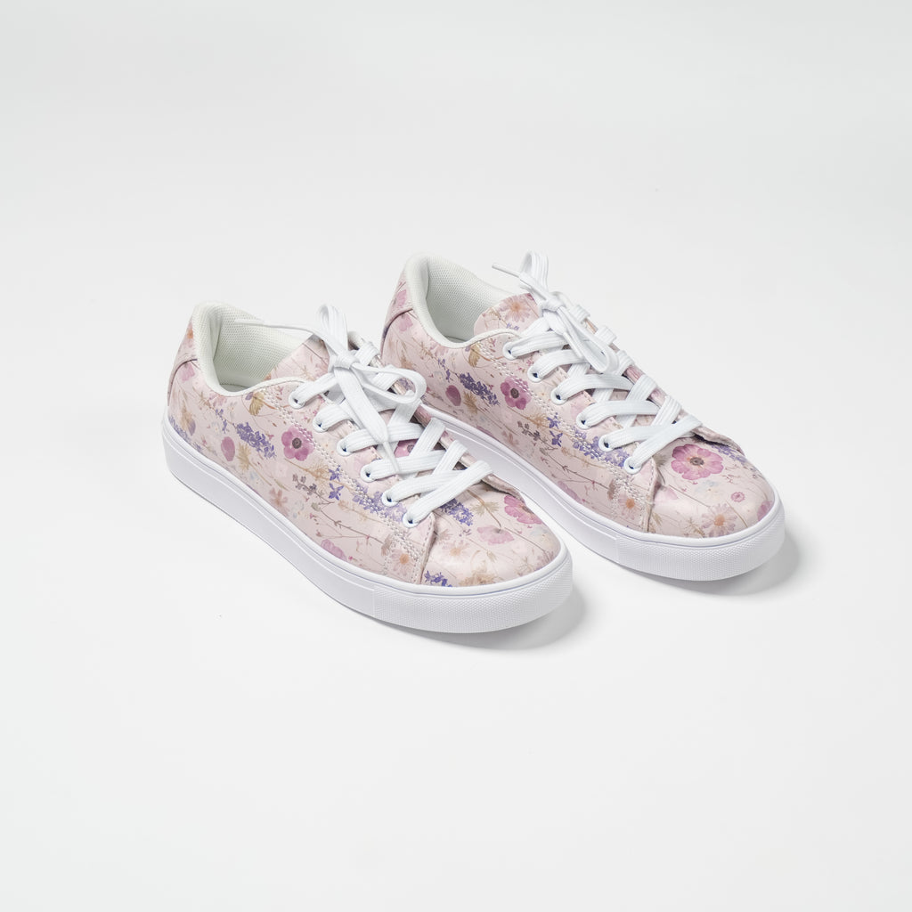 Pink Petals Faux Leather Sneaker