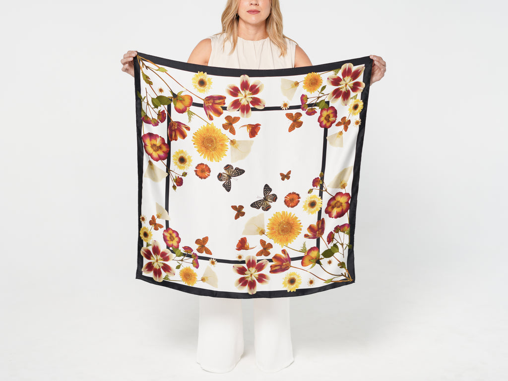 Summer Sunflower Silk Scarf