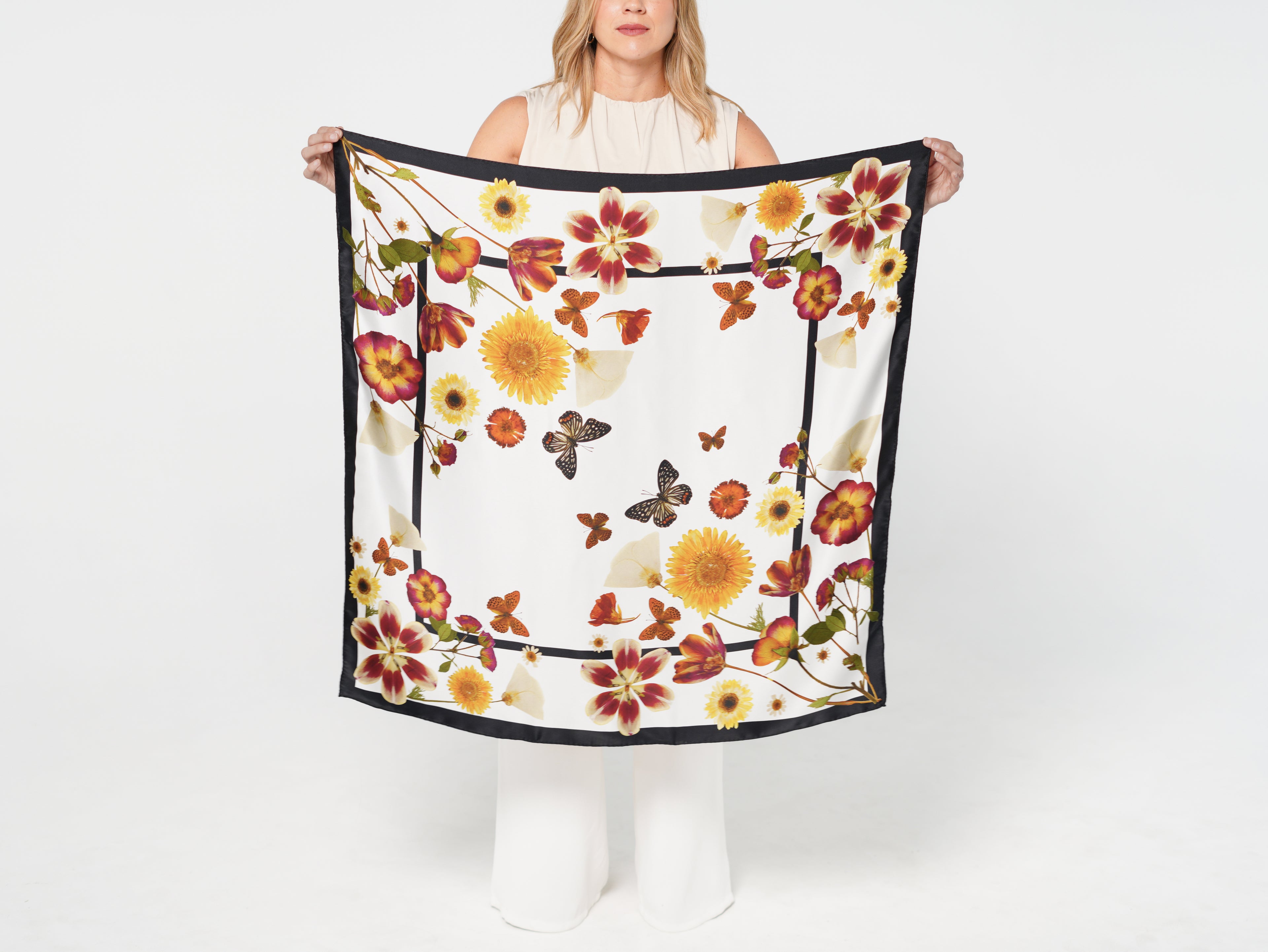 Summer Sunflower Silk Scarf