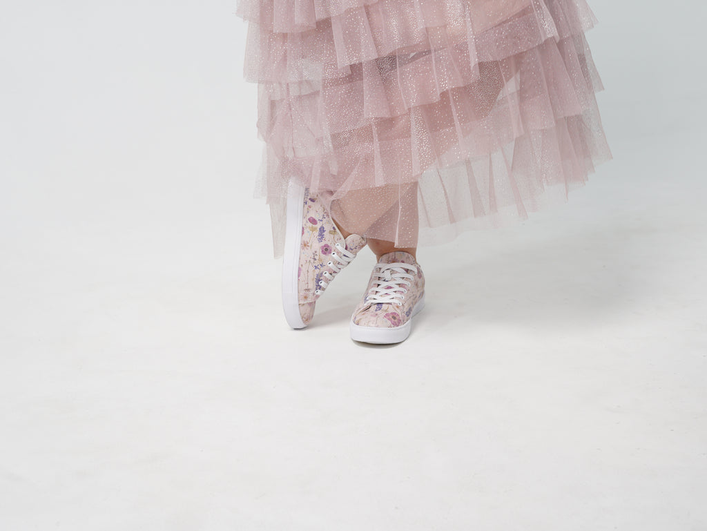 Pink Petals Faux Leather Sneaker