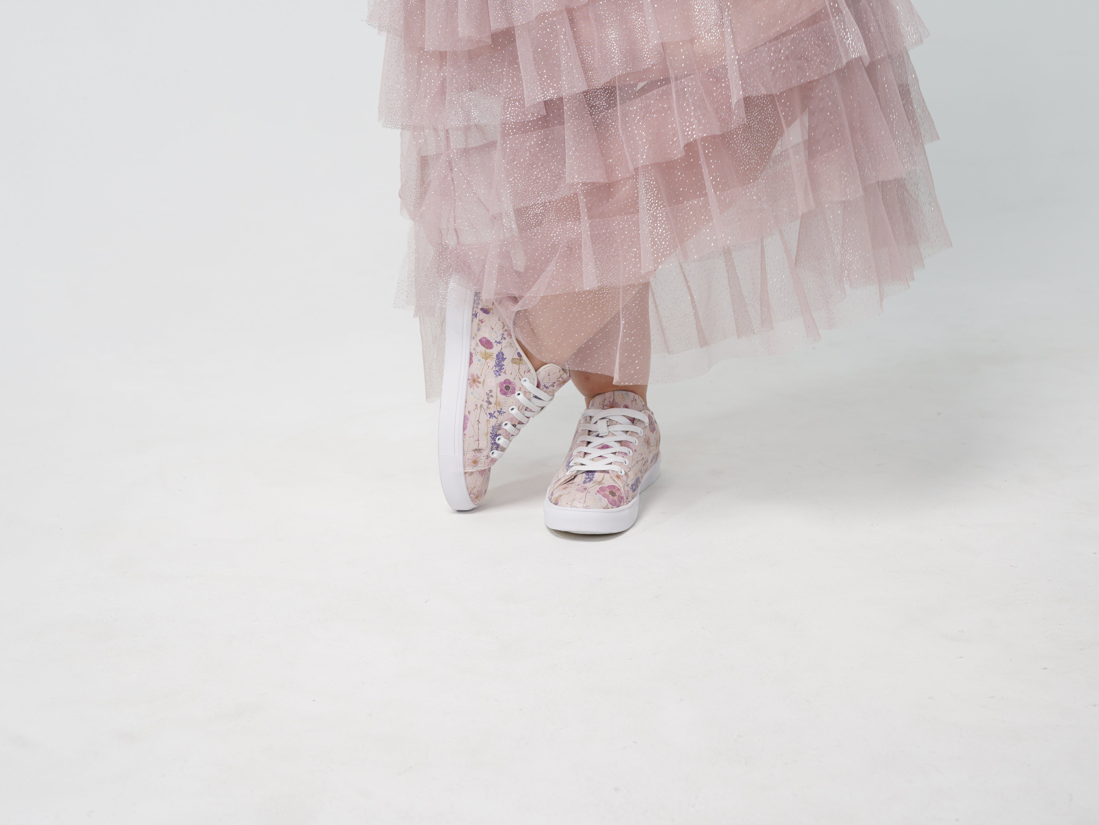 Pink Petals Faux Leather Sneaker