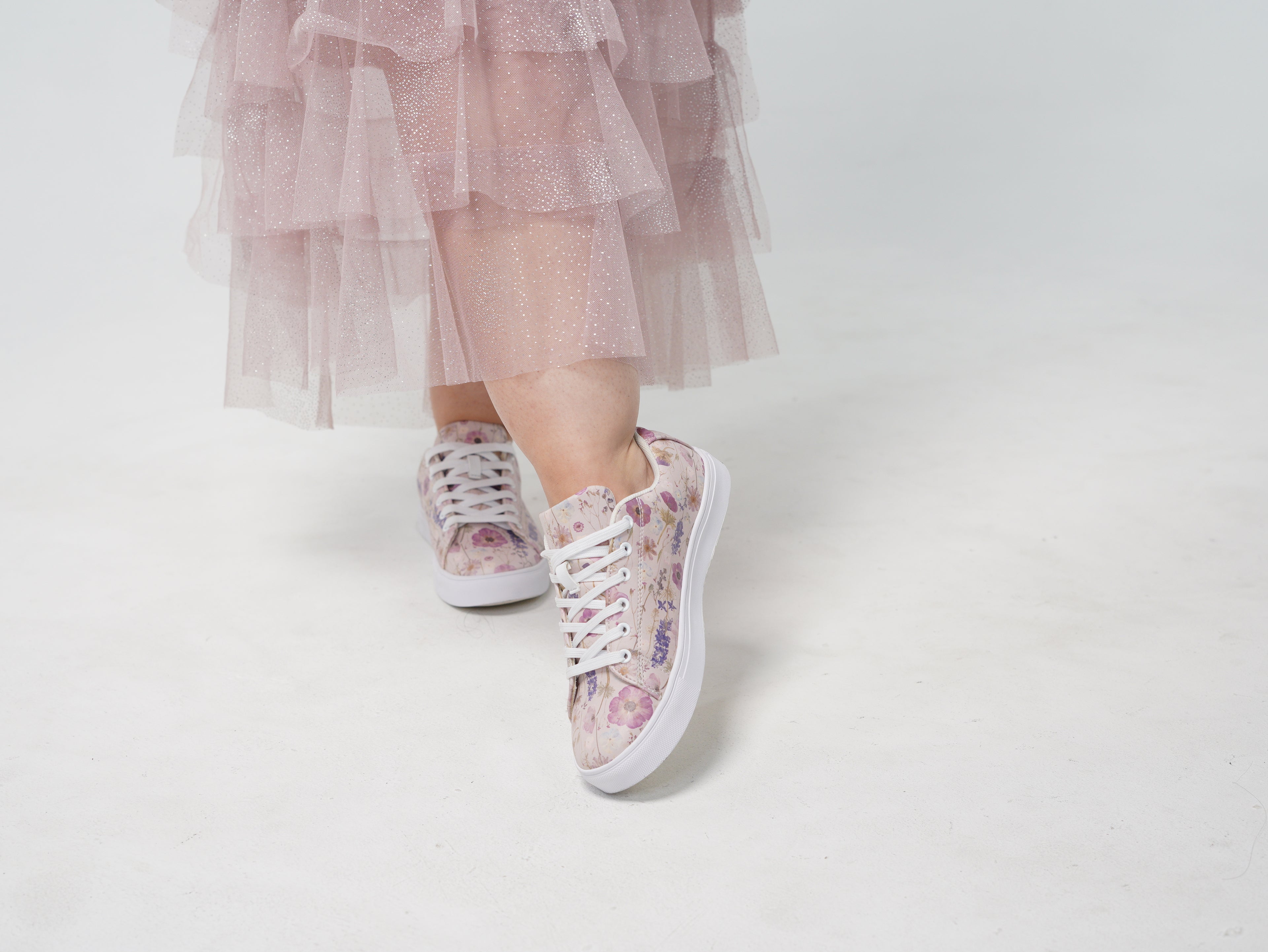 Pink Petals Faux Leather Sneaker