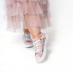 Pink Petals Faux Leather Sneaker