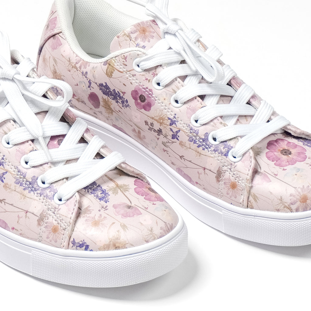 Pink Petals Faux Leather Sneaker