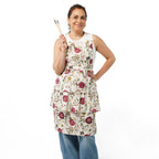 Romantic Roses Ruffled Skirt Apron