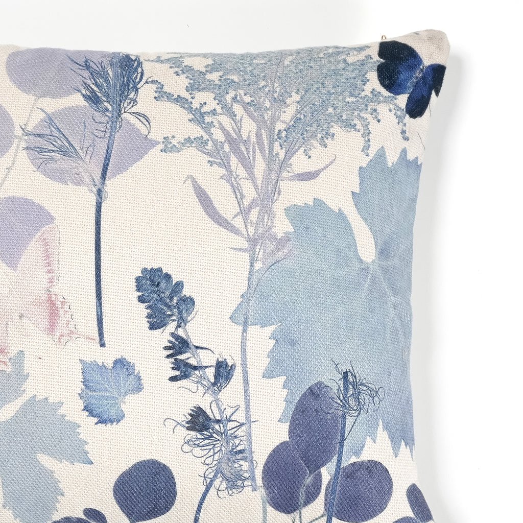 White Blue Forest Pillowcase Linen