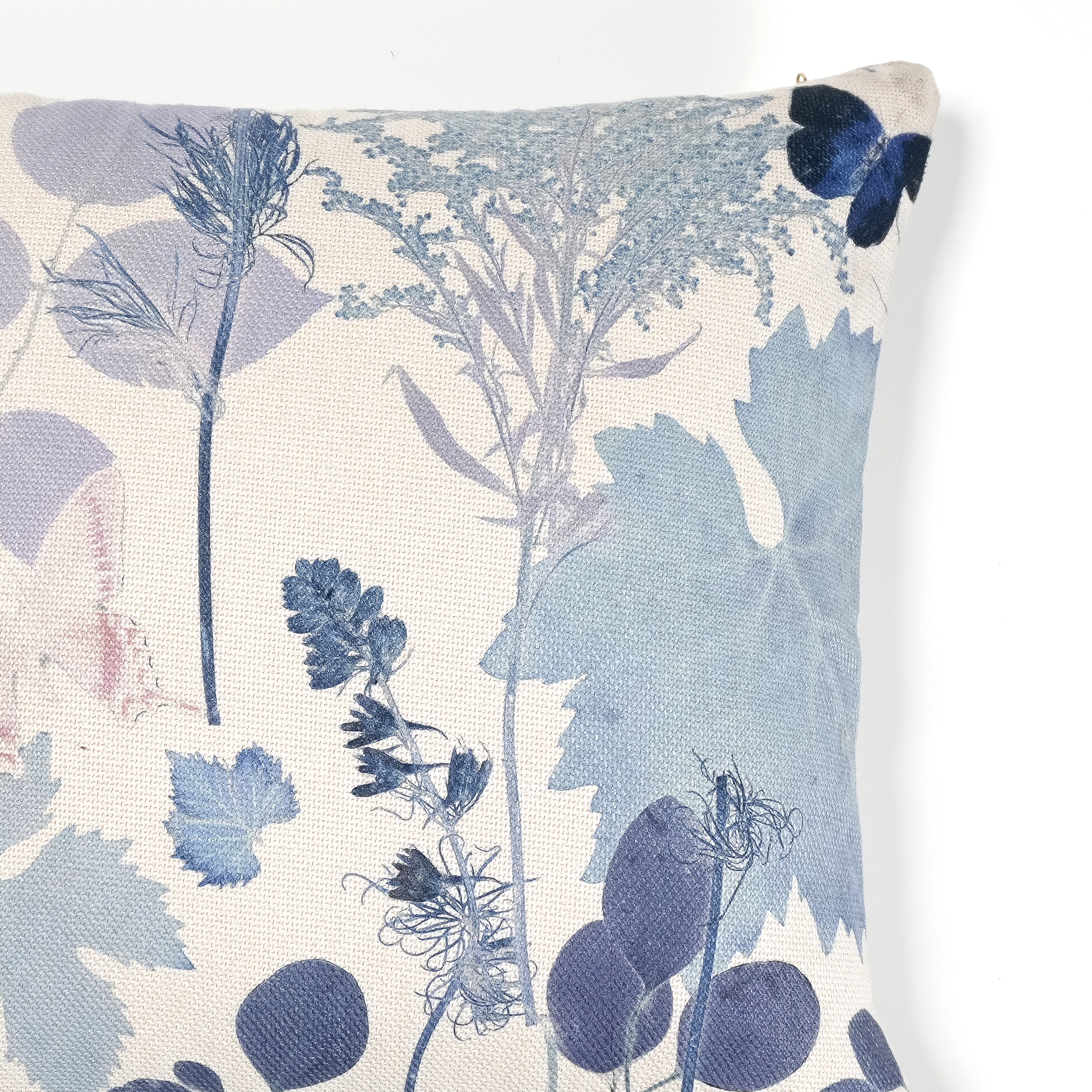 White Blue Forest Pillowcase Linen
