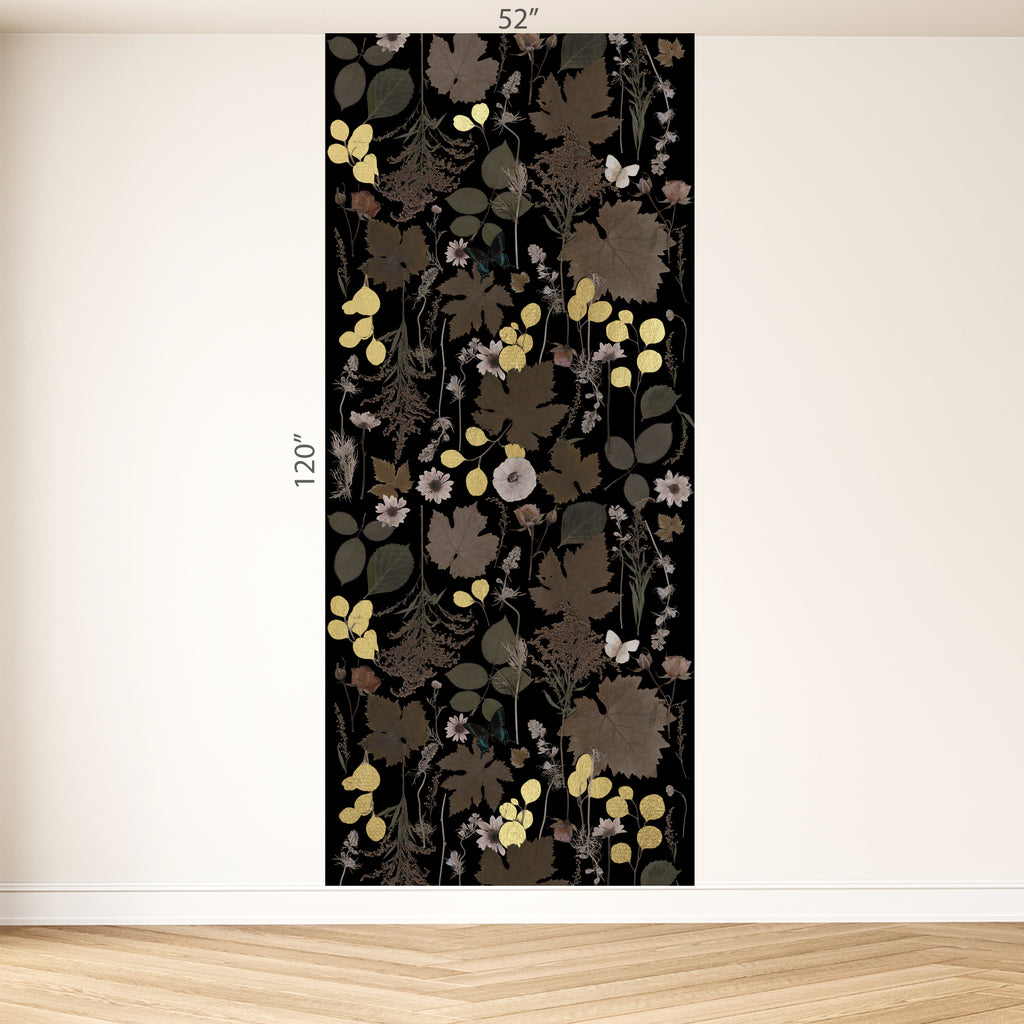 Black & Gold Forest Wallpaper