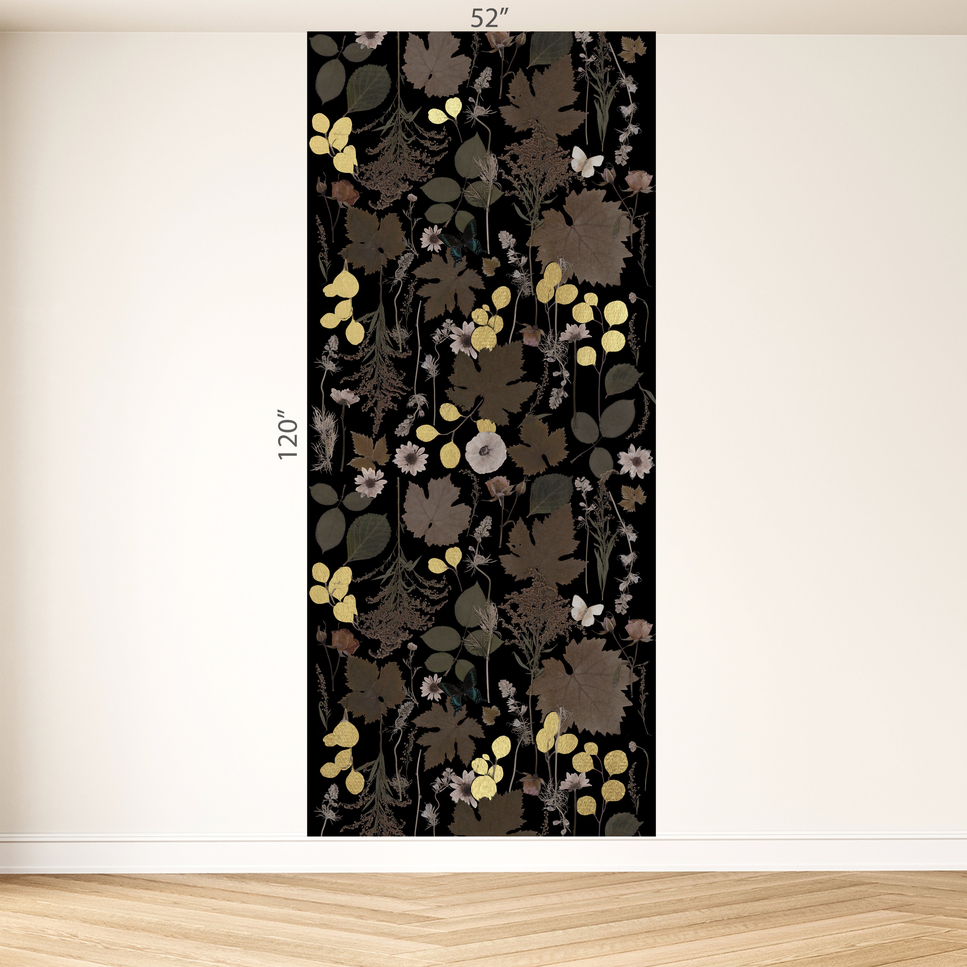 Black & Gold Forest Wallpaper