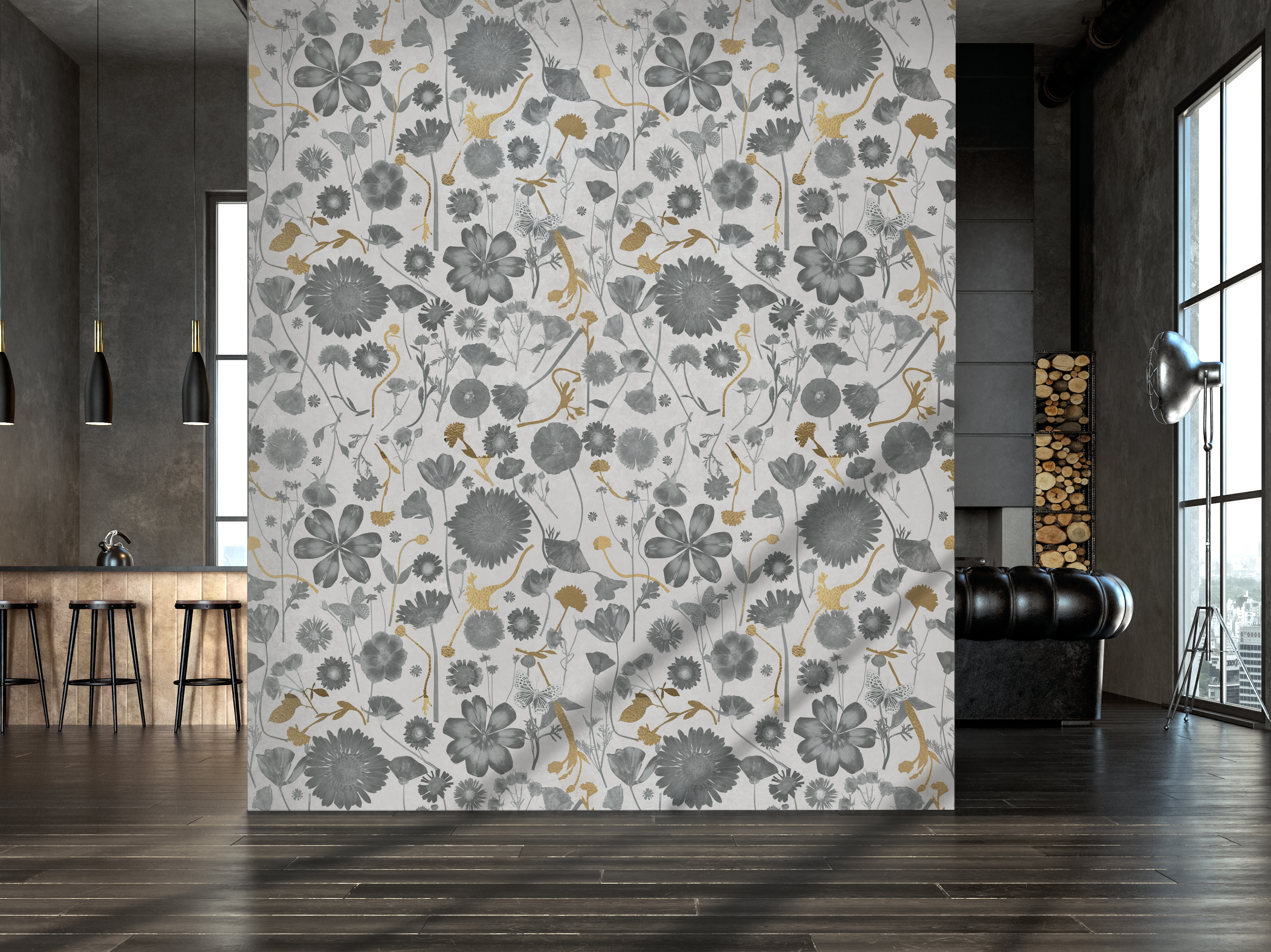 White & Silver Summer Wallpaper