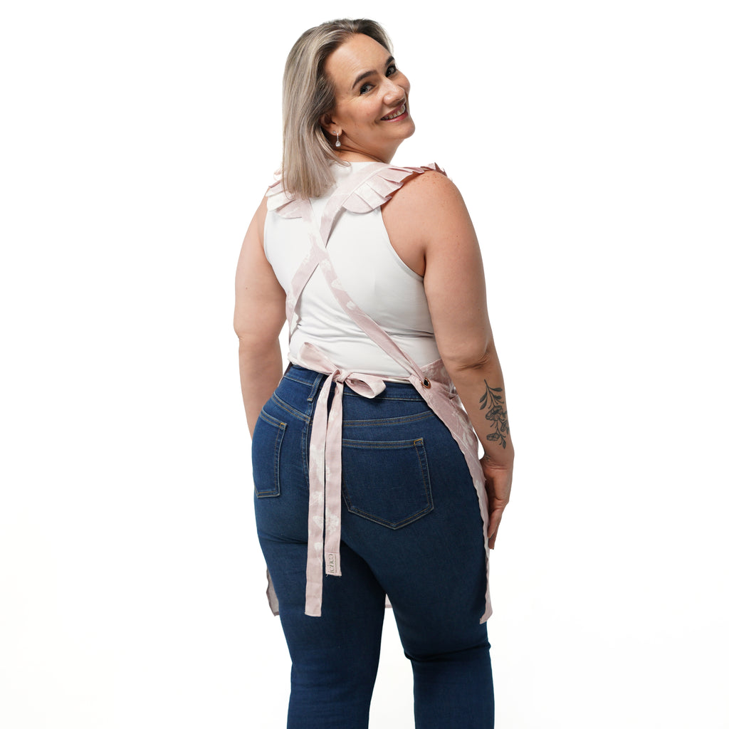 Sweet Pink Crossback Apron