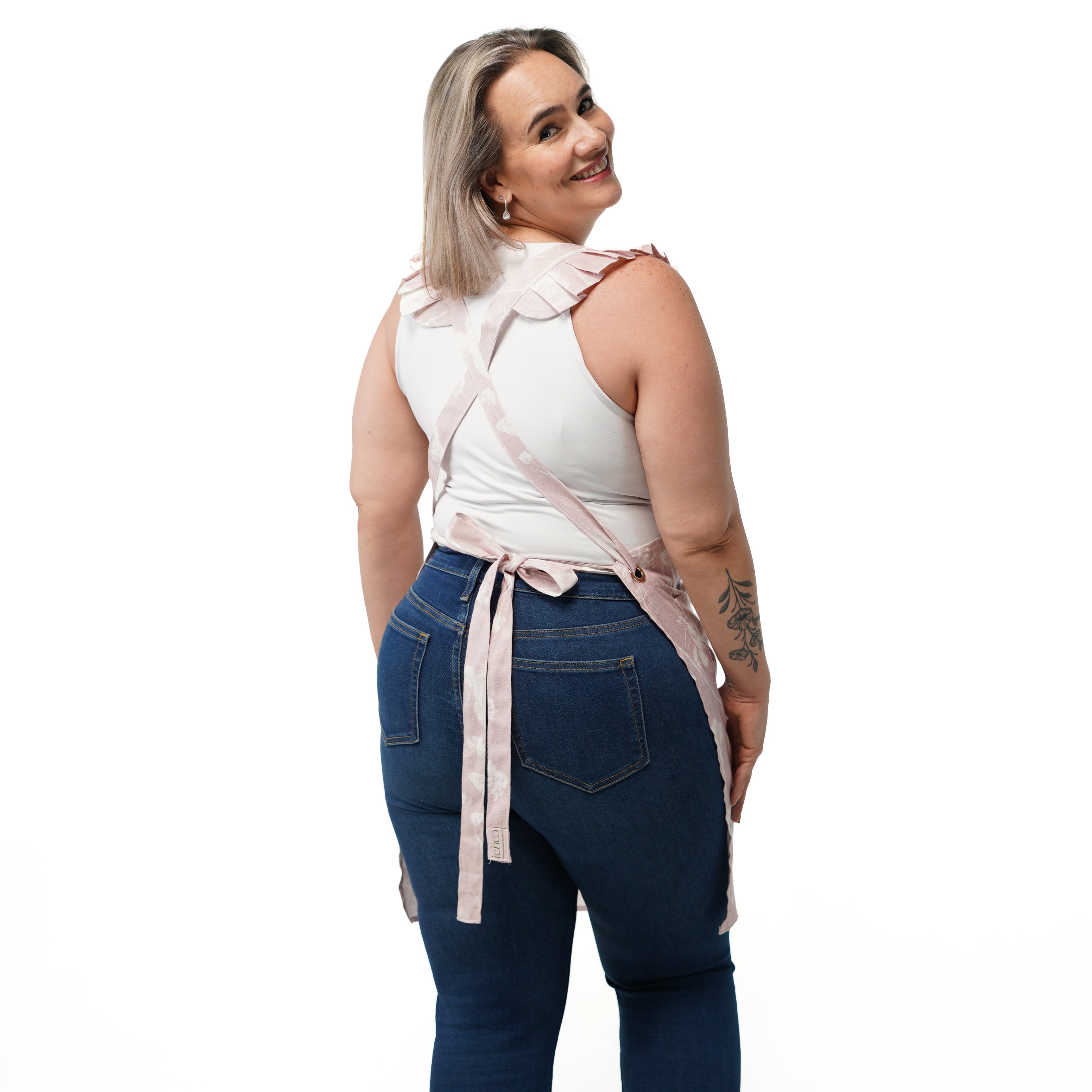 Sweet Pink Crossback Apron